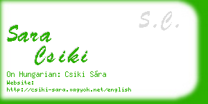 sara csiki business card