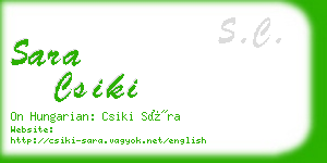 sara csiki business card